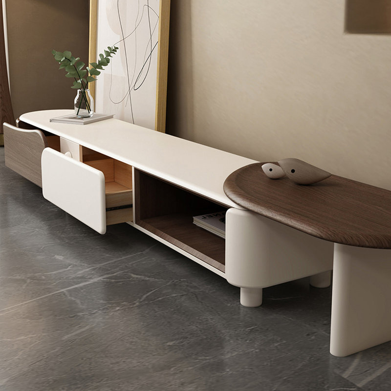 Meuble télé moderne en bois manufacturé beige