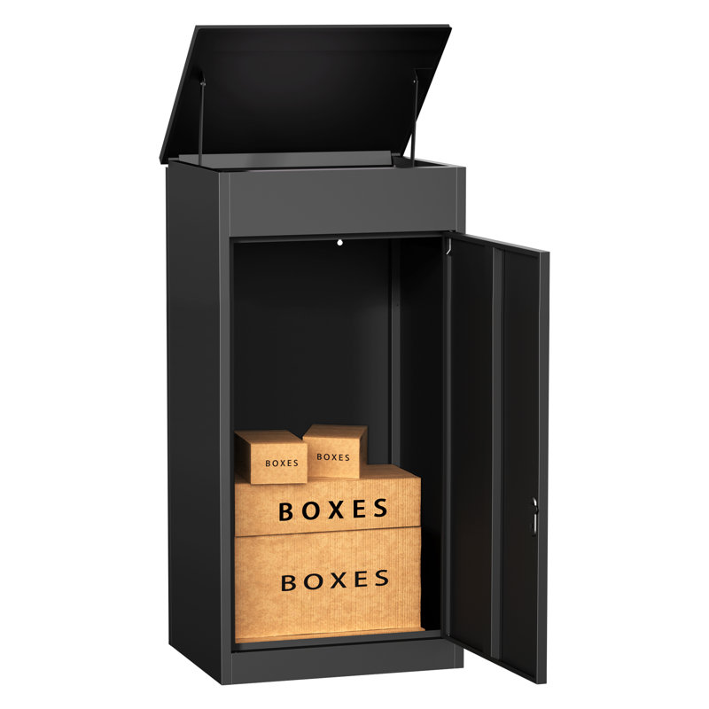 Galvanized Steel Locking Parcel Package Drop, Package Delivery Boxes, 50" H x 20" W x 16" D