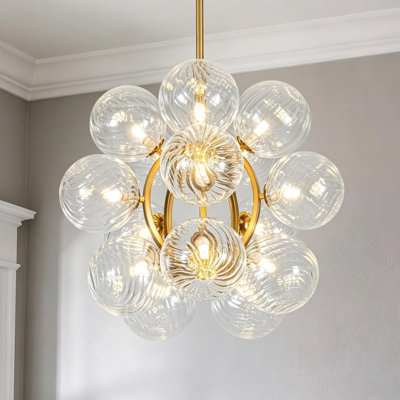 Scituate 15- Light Glass Globes Chandeliers
