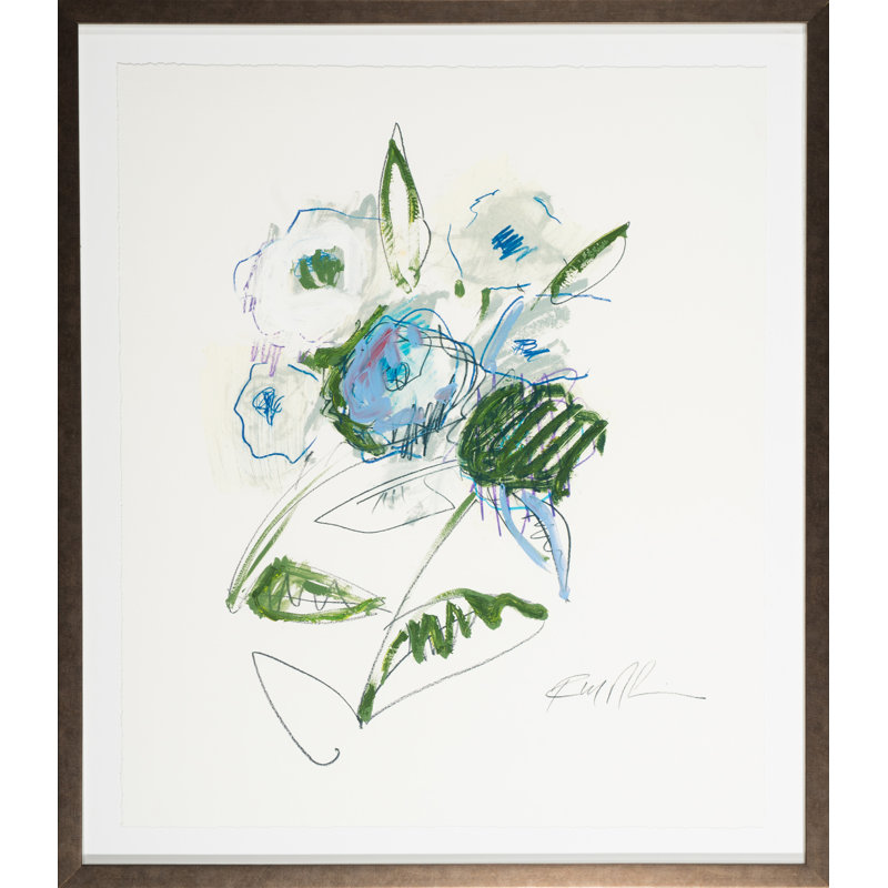 «Roses for My Sweetie - Flower 2» par Robert Robinson - reproduction d'art sur papier encadrée
