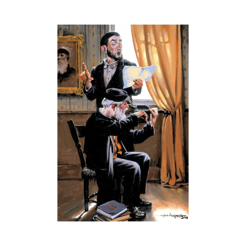 Le son de la Pologne par Maher Morcos - peinture sur toile tendue, H 18 po x l 12 po x 1,5 po