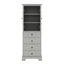 Armoire de rangement autoportante avec 2 portes et 4 tiroirs pour la salle de bain, le bureau, la cuisine, la tablette réglable de l'armoire garde-manger, panneau de fibres à densité moyenne avec finition peinte-3683411