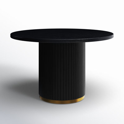 Tov Furniture Chelsea Black Oak Round Dining Table