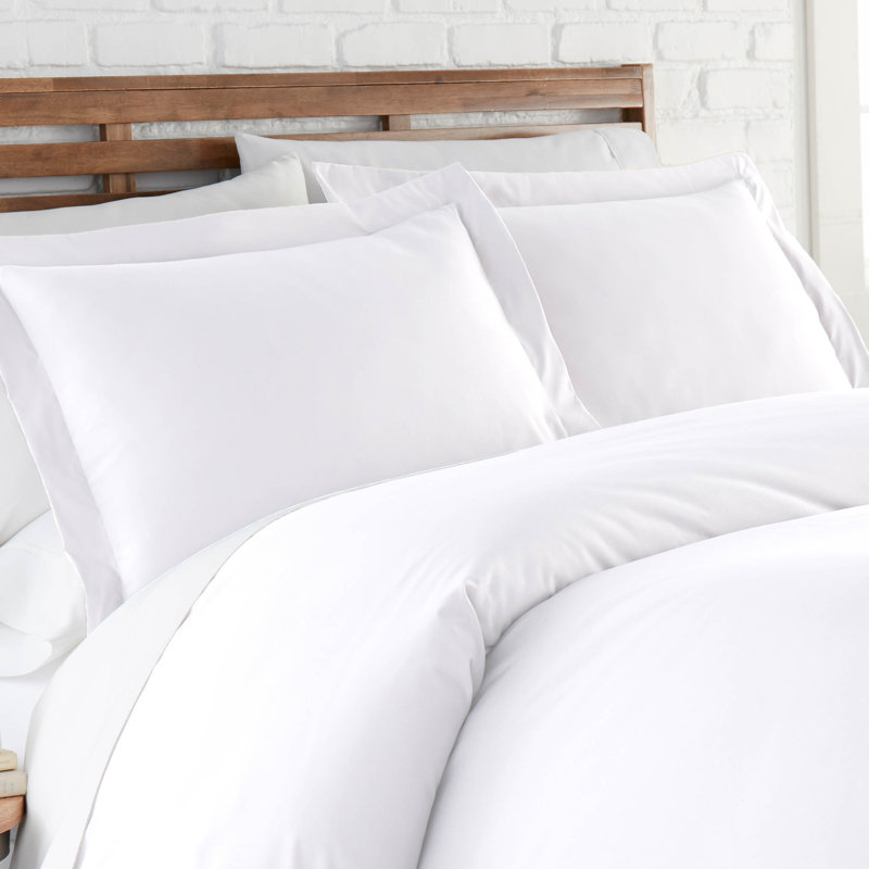 Ensemble de housse de couette Southshore Fine Linens Southshore Basics en noir, literie en microfibre à double brossage 90 g / m² avec fermeture à glissière cachée et attaches d'angle, 1 taie décorative, simple / simple TG