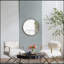 Élégant miroir circulaire avec cadre en fer, idéal pour diverses pièces et styles de décor-704826147