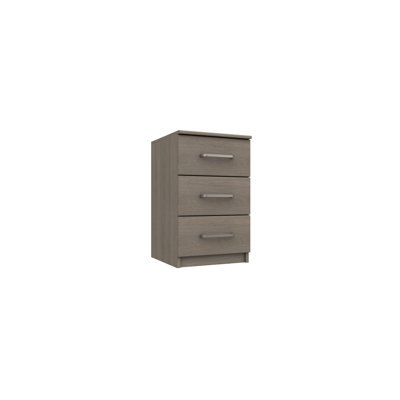 Bushnell 3 Drawer Bedside Table
