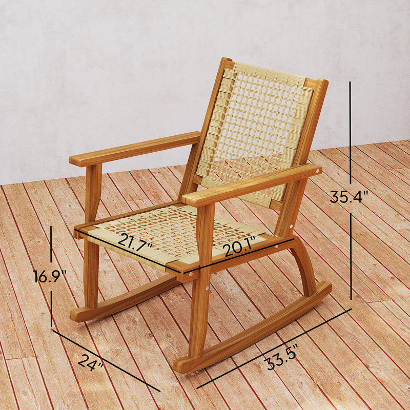 Ensemble de 2 chaises berçantes d'extérieur