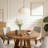 47 Inch Round Dining Table, Spacious and Durable, with Elegant Walnut Finish and Pedestal Base for Interiors-2041367435-2041367437