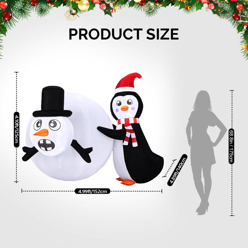 Christmas LED Lights Snowmen Nativity Set
