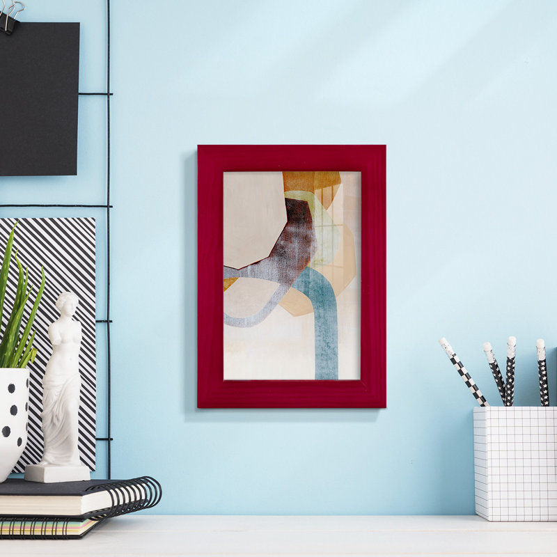 «Garak Desert Rockfall I», impression encadrée sur papier, Rouge, H 7 po x l 5 po x P 1 po