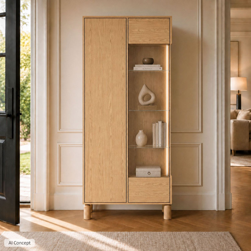 89 cm W Display Cabinet, LED included