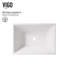 Lavabo de salle de bain vasque rectangulaire blanc mat Stone ™ avec robinet H 10 po L 18 po x l 14 po x H 5 po Vinca