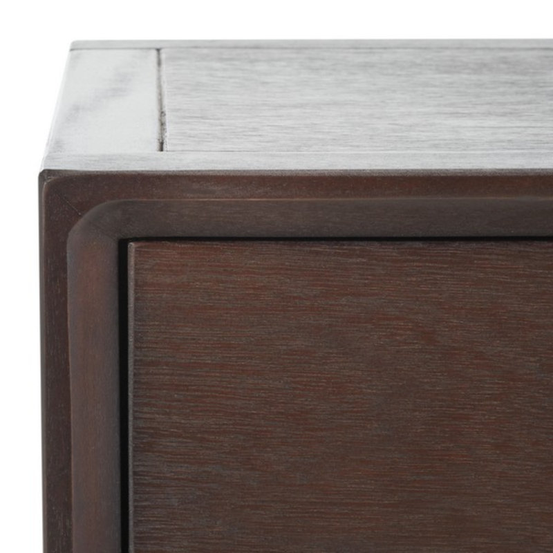 Table d'appoint avec rangement Seana, Noyer
