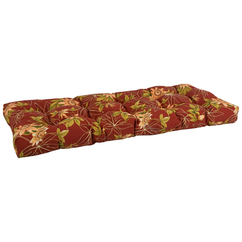 Coussin de causeuse d'extérieur touffeté à motif