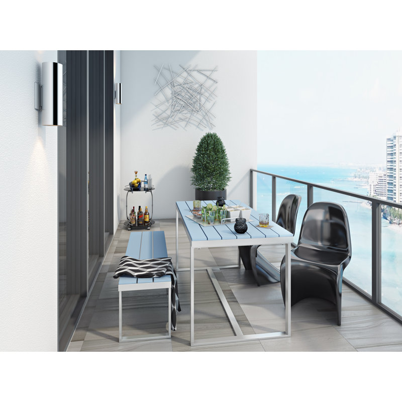 Applique murale d'extérieur à 2 lumières Allrud, Aluminium brossé