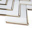 Natural Bianco 1" x 3" Marble Chevron Mosaic Wall Tile-67857339