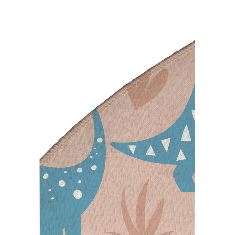 Prehistoric Pals  Kids Play Mat, Round 5'
