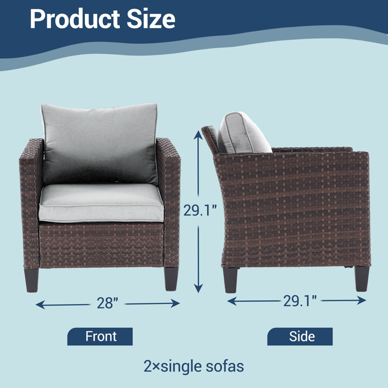 Arejas Outdoor Lounge Chair, Brown, Linen Gray
