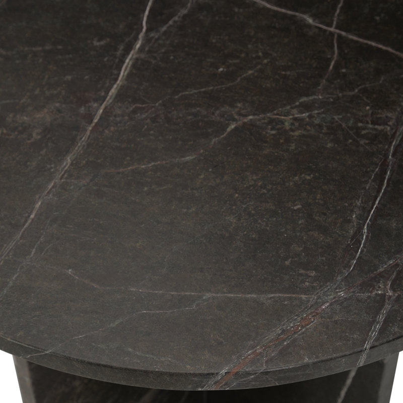 Reilly Marble Top End Table, Dark Green