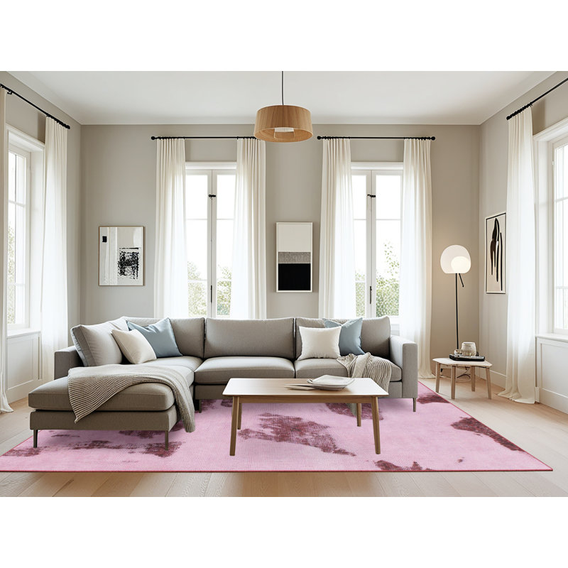 Tapis décoratif multicolore à motif abstrait, Rectangle 8 pi x 12 pi