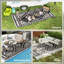 Tapis d'extérieur réversible, tapis de sol en paille de plastique imperméable 9 pi x 18 pi, tapis de camping portatif pour camping-car, grand tapis de jardin, terrasse, pique-nique, plage, patchwork carré noir et blanc