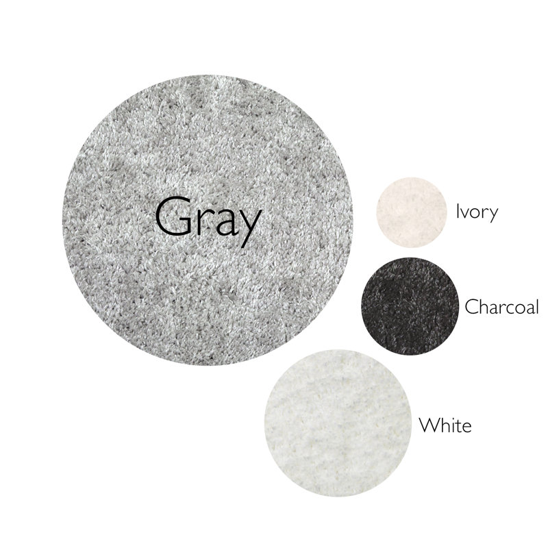 Everist Rectangle Abstract Machine Woven Polypropylene Area Rug in Grey with Rug Pad Included, Rectangle 5'3" x 7'7"