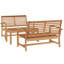 45cm Wide Straight Teak Patio Sectional Set