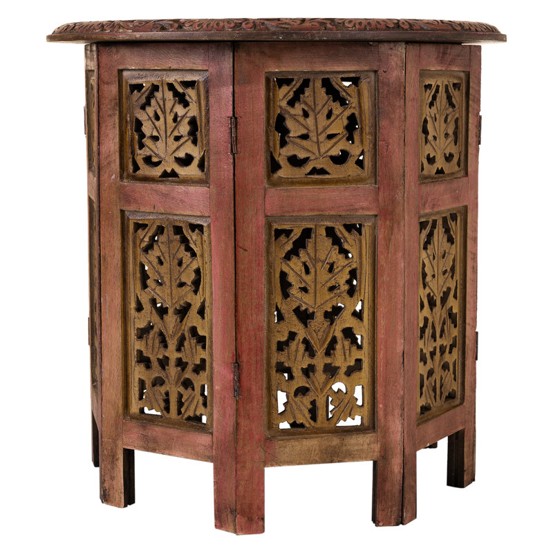 Aramus Solid Wood Abstract Coffee Table, Brown