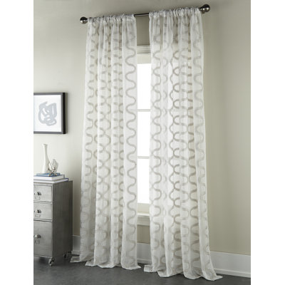 Rideaux transparents géométriques Burlwood
