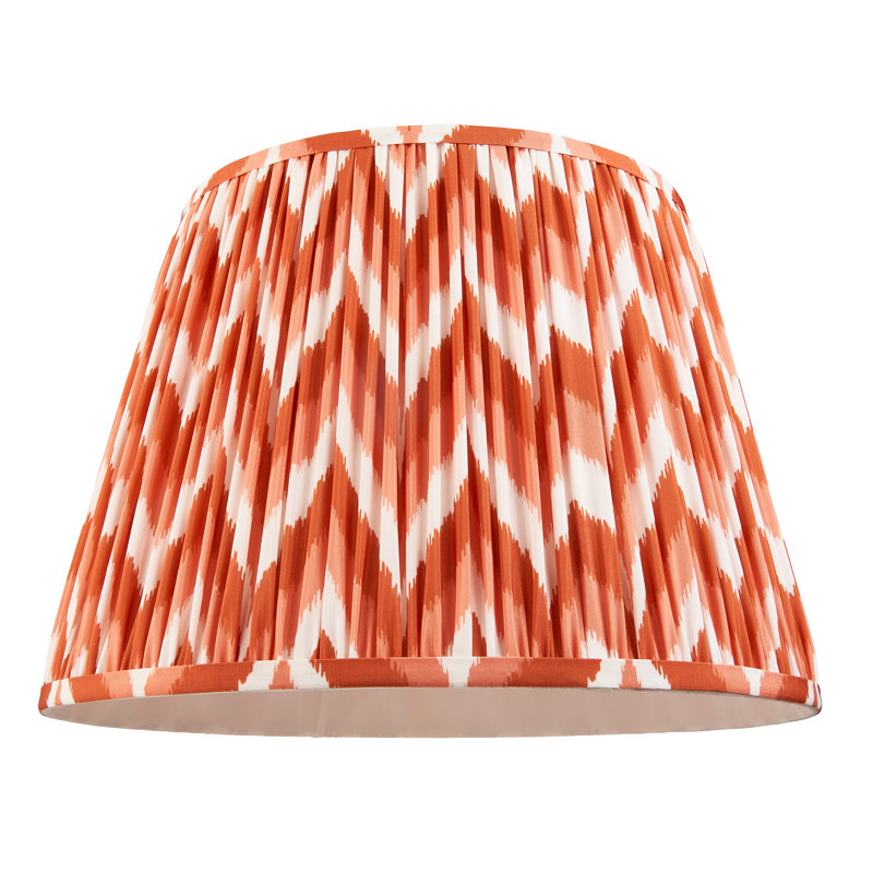 Zigzag Lamp Shade, Orange, 27.5cm H x 28cm W x 40cm D