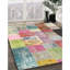 Tapis rouge/brun/bleu zone contemporaine-1962891955