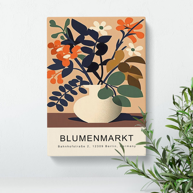 XMKTMKT-121 Berlin Flower Market Exhibition No.1 - Wrapped Canvas