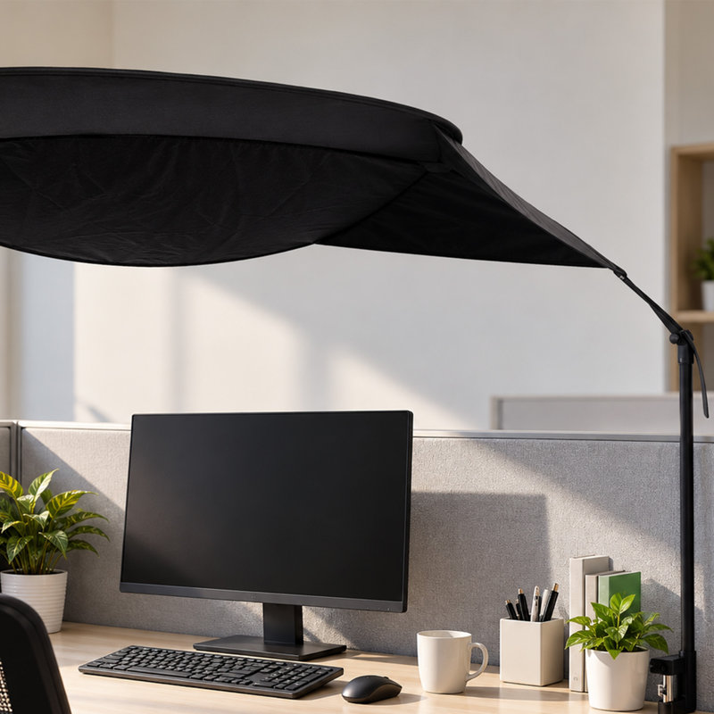Office Cubicle Shade, Adjustable Desk Light Shield with Privacy Cover