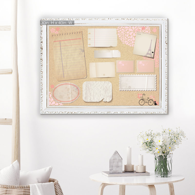 Tableau effaçable mural «Parisian», 30" H x 40" L x 0,75" D