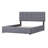 Queen Size Upholstered Platform Bed with Classic Headboard, 4 Drawers, Linen Fabric, No Box Spring, Dark Gray-750416809