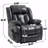 Dual Motor With Infinite Position Function Electric Medium Size Leatheraire Gray With Power Lift Function Recliner Chair With 8-Point Vibration With Massage Function And Lumbar With Heating Functioning-960767736