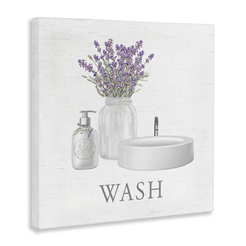 Toile pour salle de bain, lavande et lavande, 17" H x 17" W