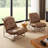 Lewis 25.20'' W Genuine Leather Upholstered Accent Lounge Chair-73402008