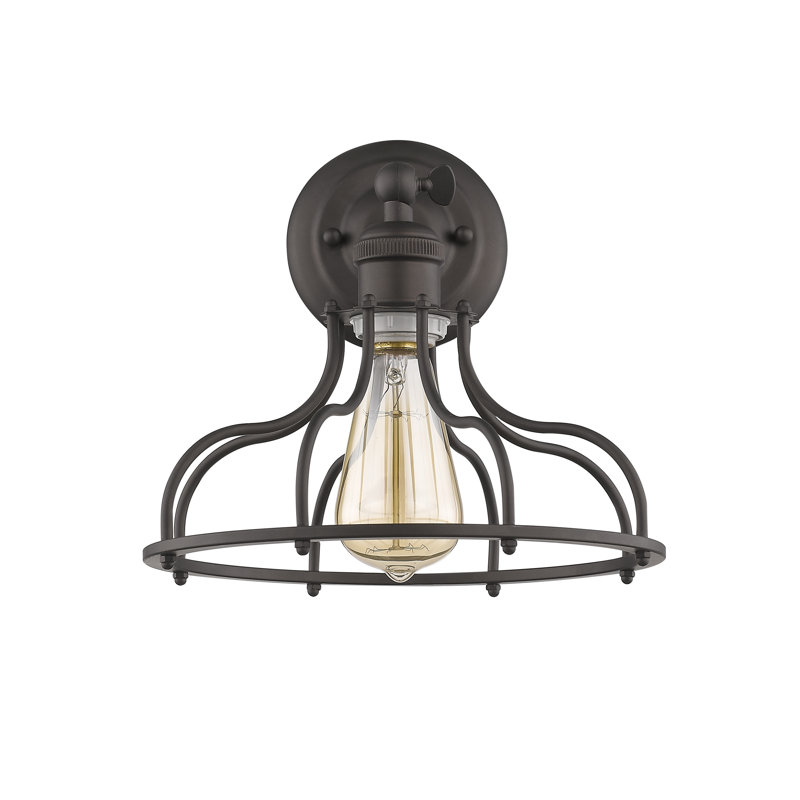 Appliquee à bras 1 lumières industrial Gingrich