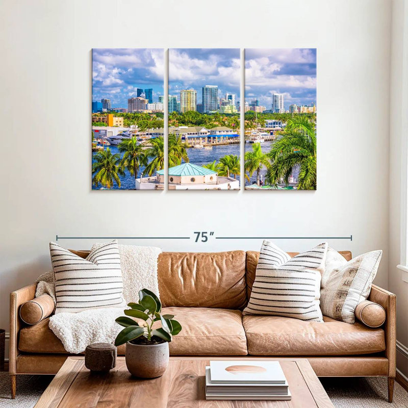 Aime Fort Lauderdale Skyline, H 36 po x l 57 po