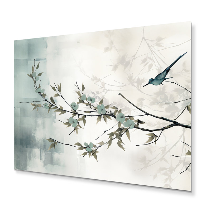 Asian Art Sumi Serenity - Art asiatique, reproduction d'art sur métal, H 12 po x l 20 po