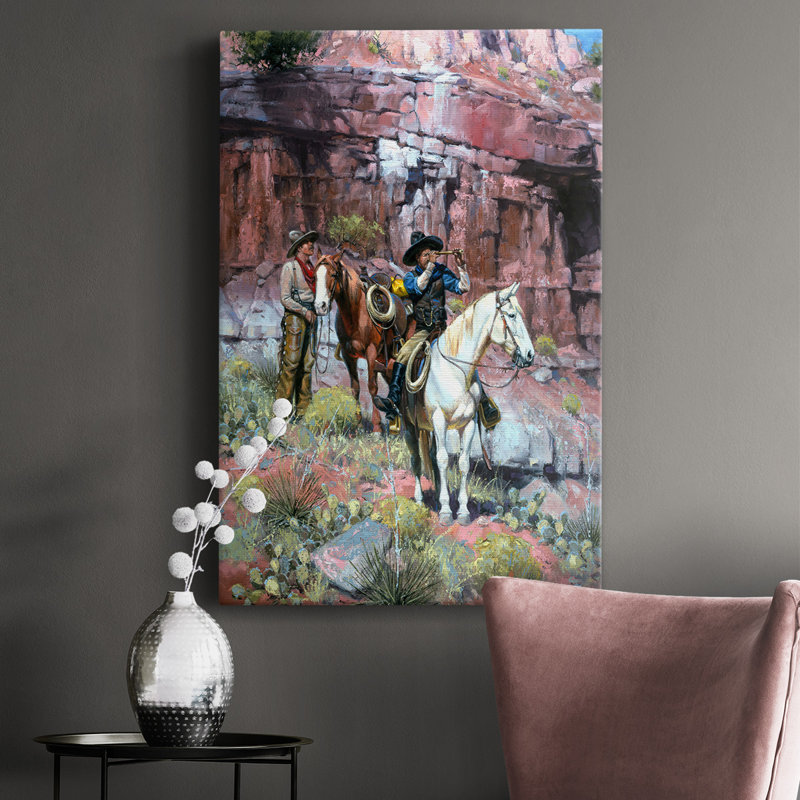 A Long Ways Off - peinture sur toile tendue, H 48 po x l 32 po x P 1 po