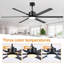 Keyante 72'' Ceiling Fan with LED Lights and Remote-606597071