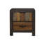 Ensemble de chambre à coucher à panneaux en faux bois ébène foncé-ébène-acajou 3-2 Enderson-282924962