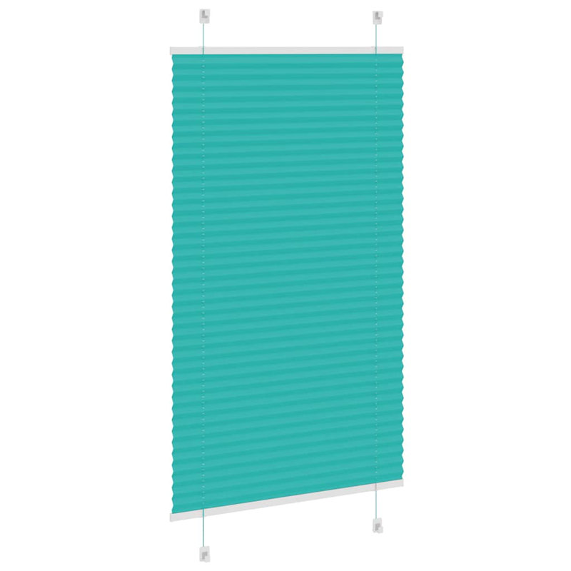 Room Darkening Pleated shade, Petrol Green, 70cmW x 150cmL