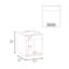 Meuble-lavabo de salle de bain 45 Meka, avec deux tiroirs et une tablette ouverte, noir-874820799
