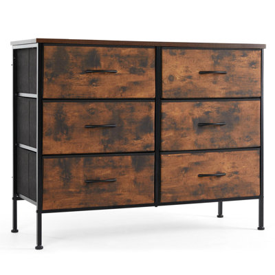 Commode double 6 tiroirs l 38,19 po