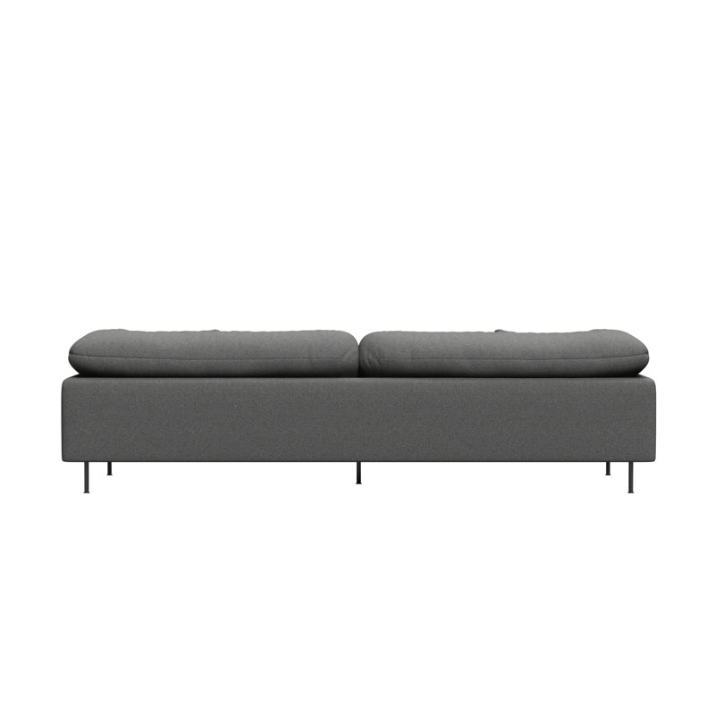 Collar 3-Seater, Gray, Cotton Blend
