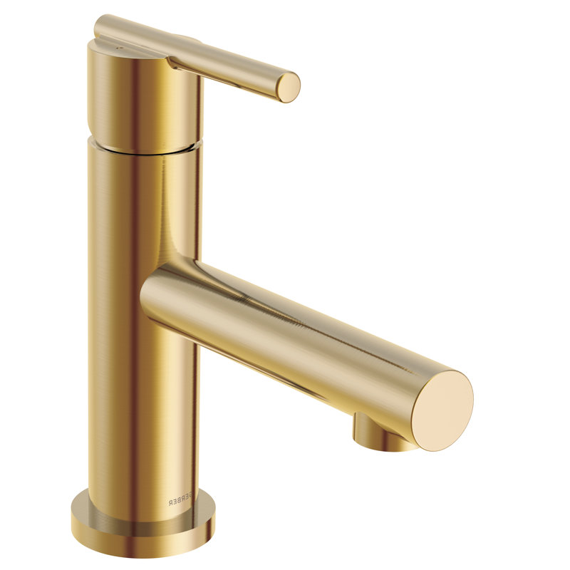 Robinet de salle de bain monotrou avec drain Parma, Bronze brossé