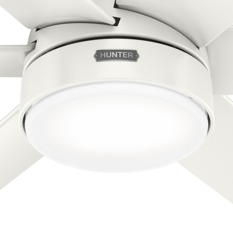 Ventilateur de plafond 60 pouces à 6 pales avec lumières Skysail, Blanc frais